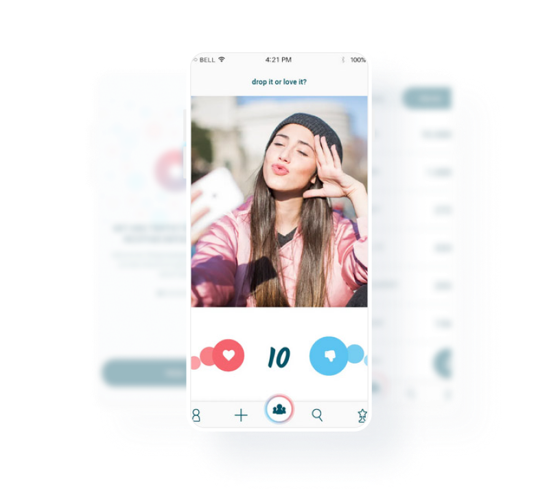 Image for Mobile photo voting app - gamification UX for drolo