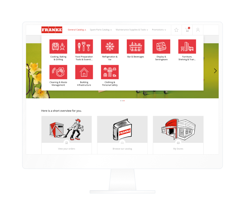 Image for Kataloge als Flyout Menü & Piktogramme zur Auflockerung